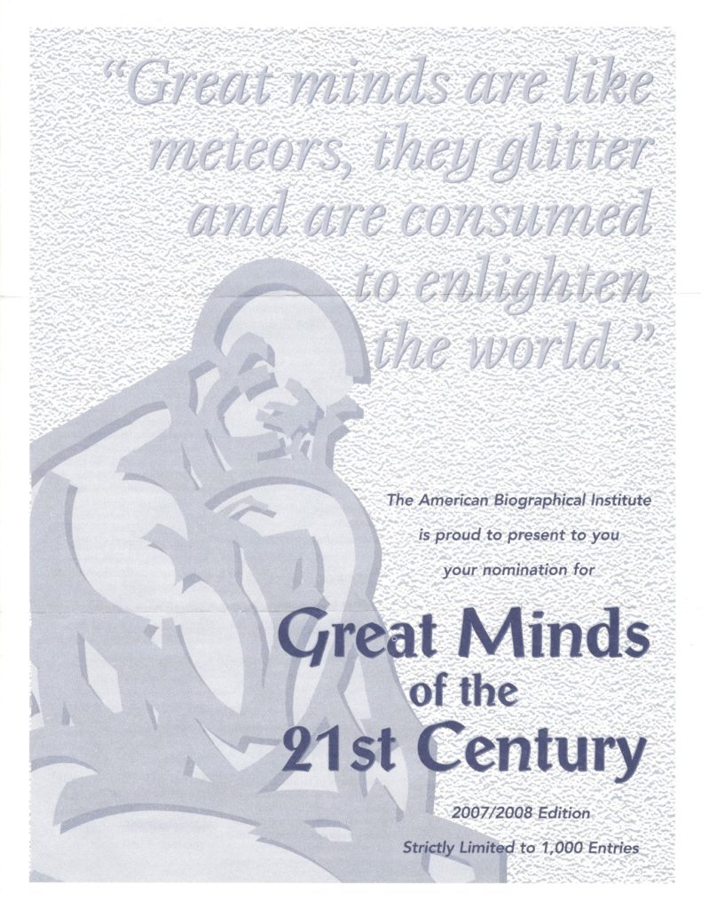 Great Minds of 21st Century by American Biographical Institute (ABI)