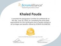 ScrumAlliance CSM Certificate